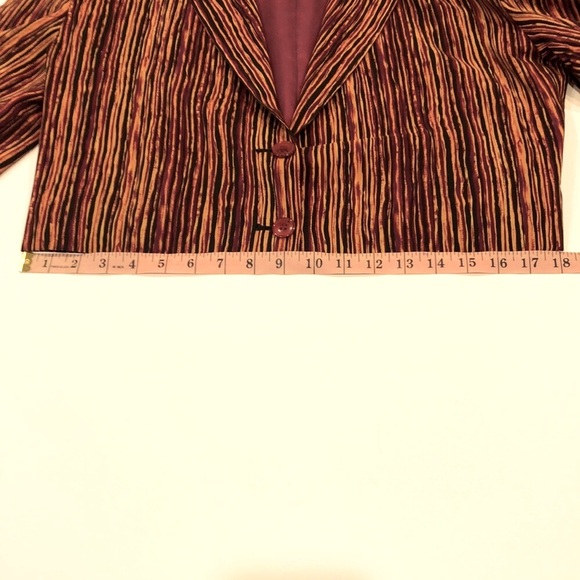 RARE - Linda Allard for Ellen Tracy - Vintage 100% Silk Abstract Bolero Jacket - Picture 10 of 10